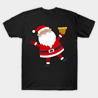 Santa Claus cartoon character with gift T-Shirt